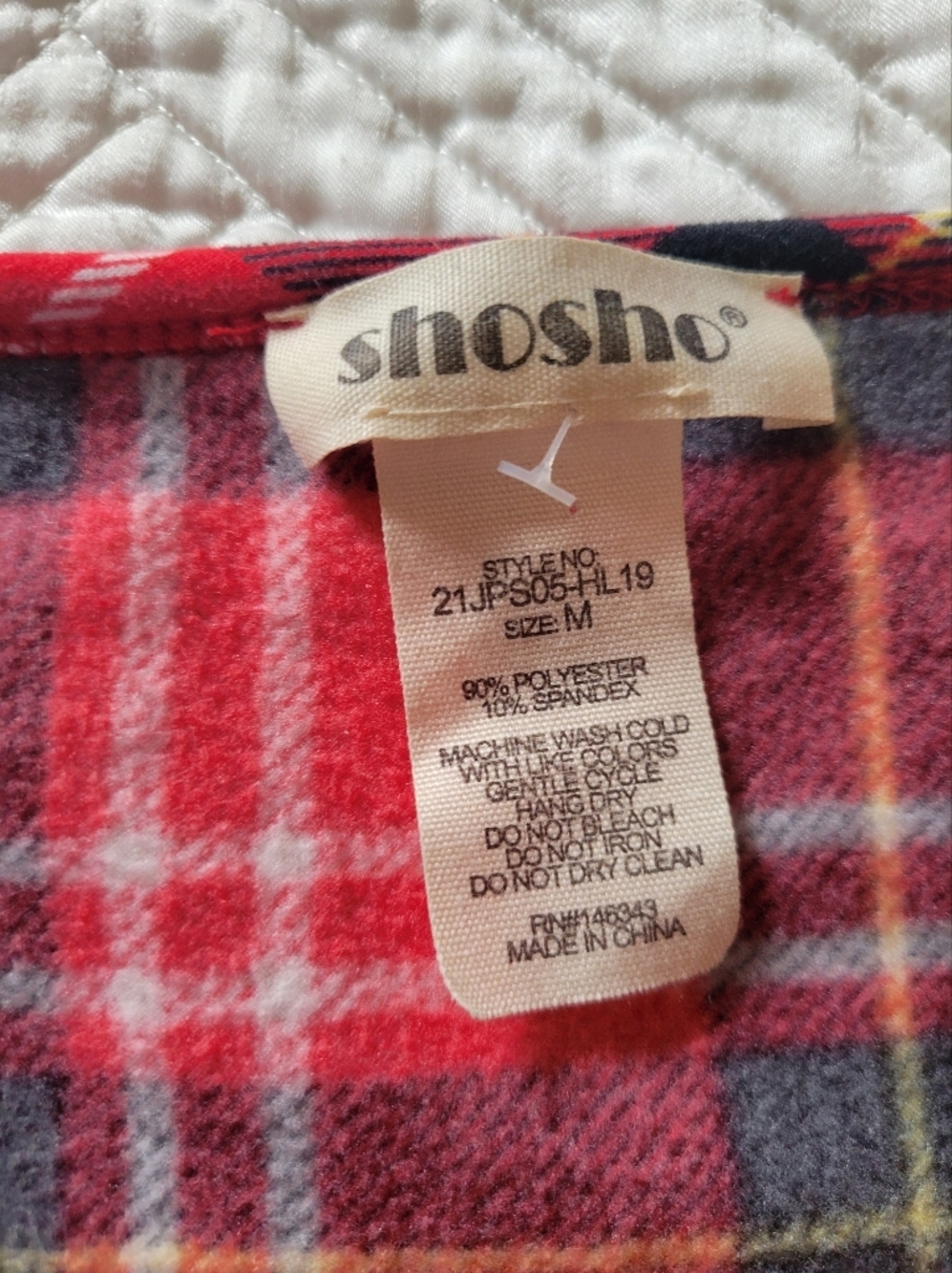 Shosho Red Plaid Hooded Pajama Onesie Size M Lounge Sleepwear - Picture 2 of 7